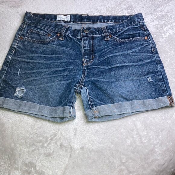 GAP 27 Stretchy Distressed and Destroyed Western Sexy Boyfriend Shortie Shorts - Picture 1 of 11